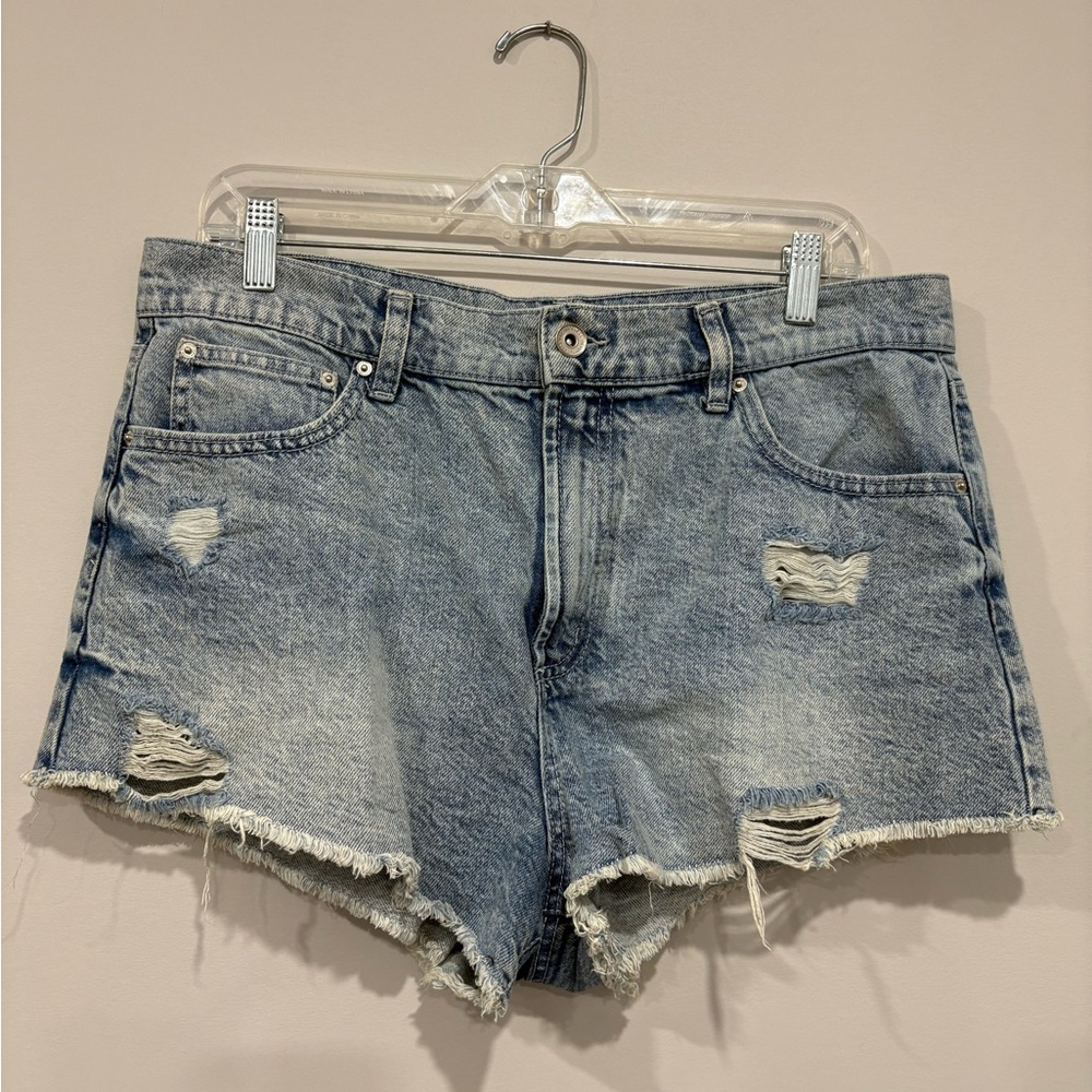 Ardene Blue Distressed Jean Shorts
